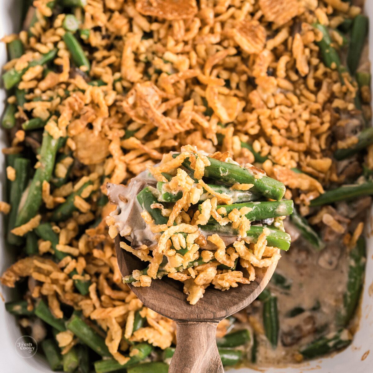 Green Bean Casserole with Worcestershire