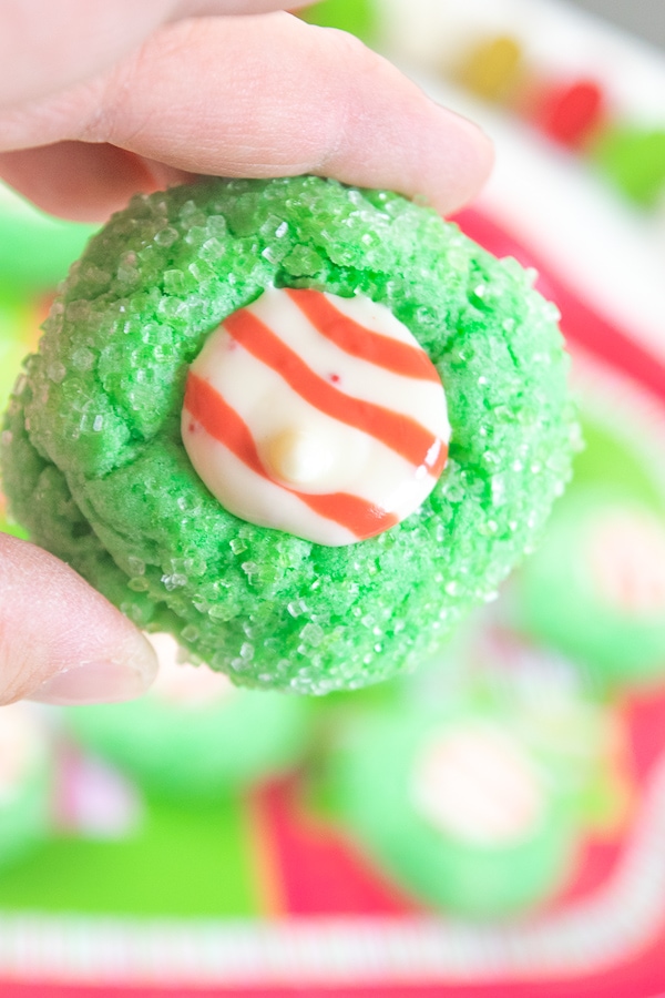 Hershey's Kisses Grinch Cookies