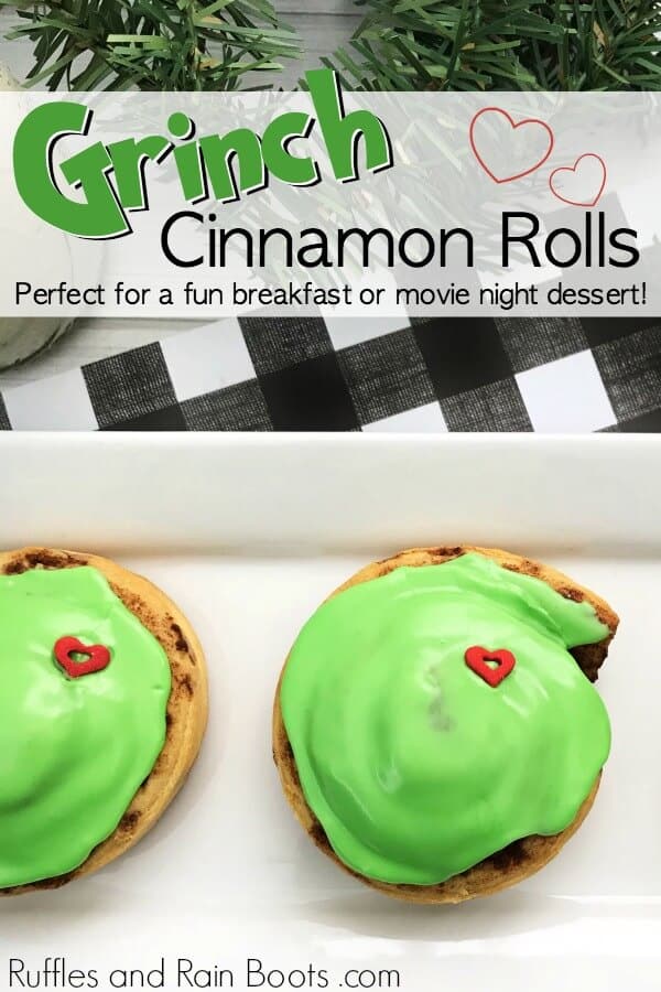 Easy Grinch Cinnamon Rolls