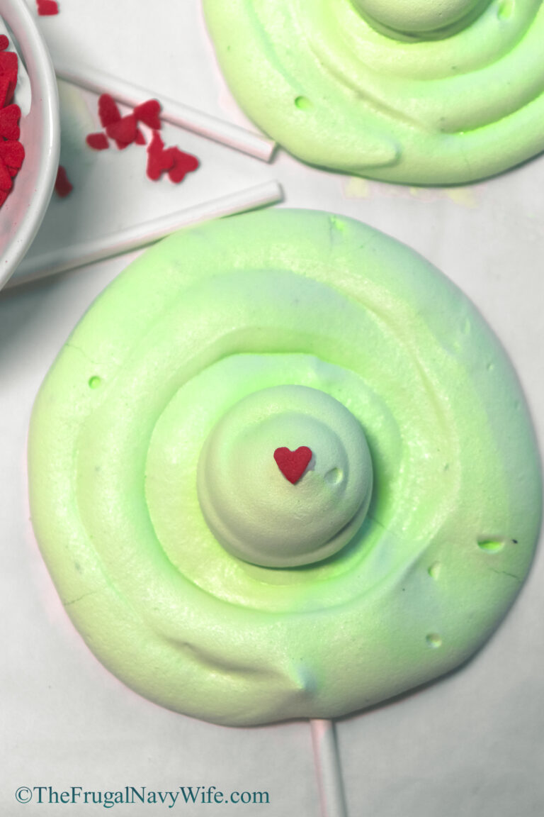 Grinch Meringue Pops Recipe