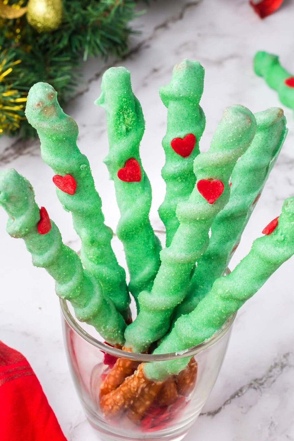 Grinch Pretzels