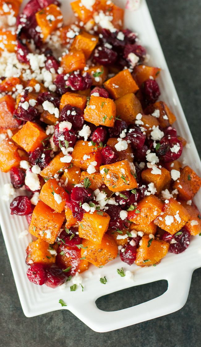 Honey Roasted Butternut Squash, Cranberries, & Feta