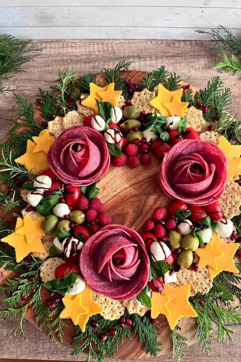 Salami Roses Christmas Board