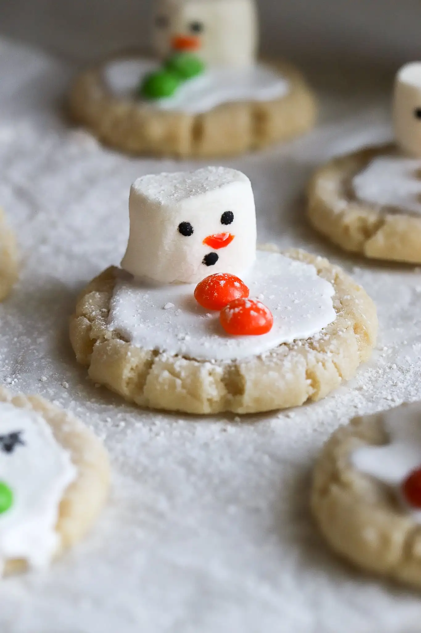 Melted Snowman Sugar Cookies