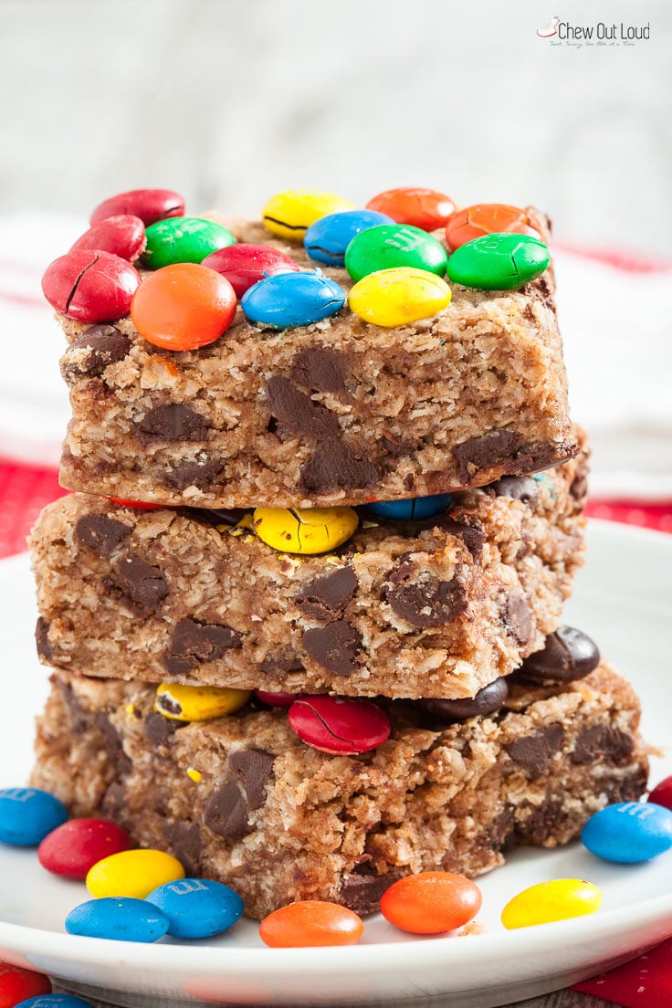 Chewy Monster Cookie Bars