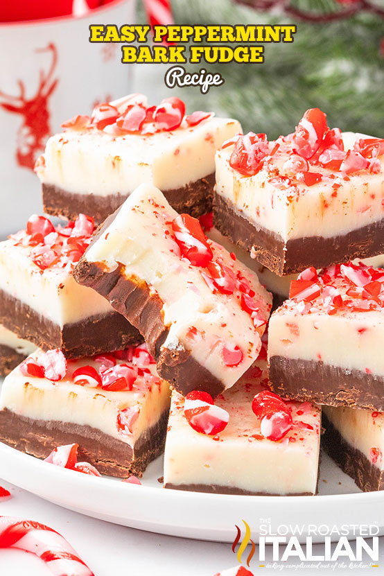 Peppermint Bark Fudge