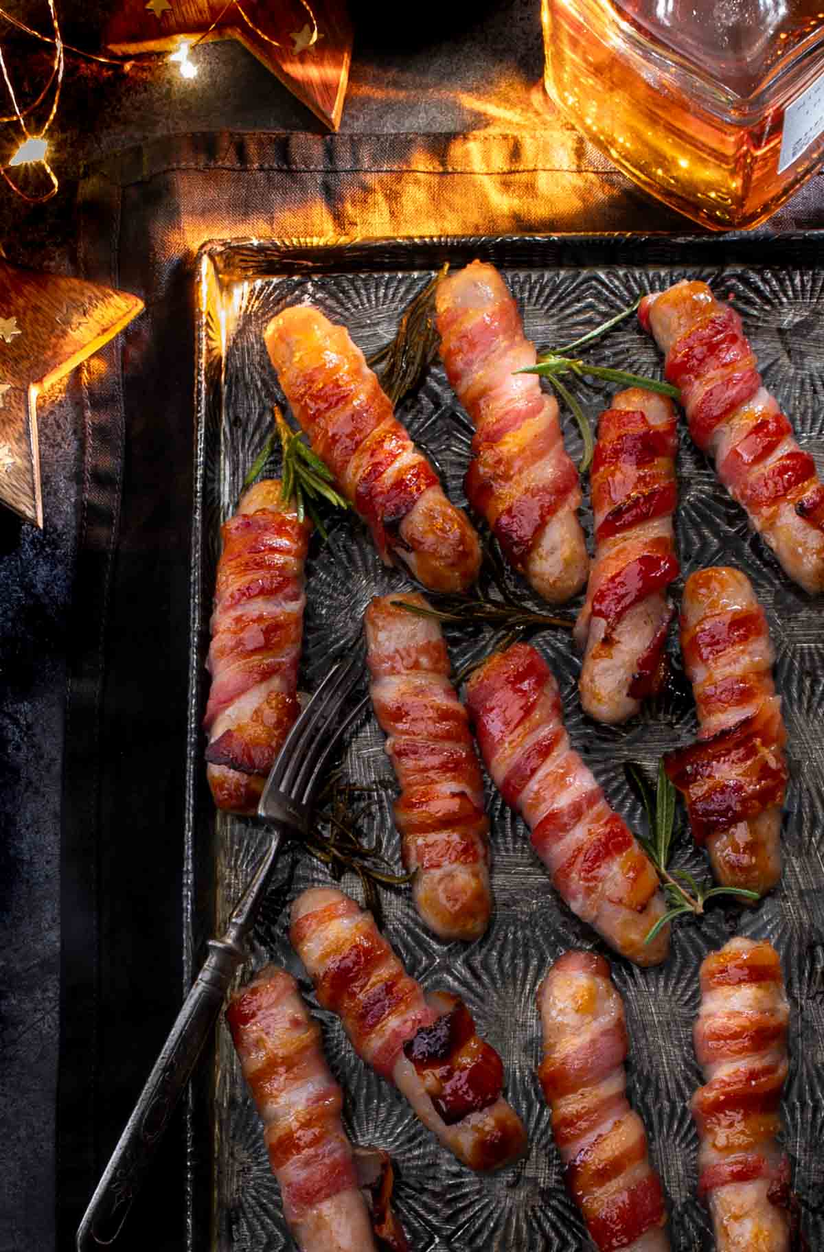 PIGS IN BLANKET WITH WHISKEY SAUCE