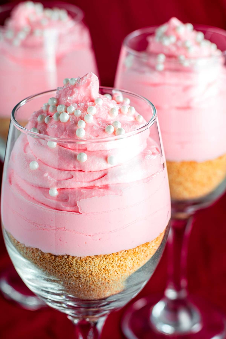 No-Bake Pink Lemonade Cheesecake Parfaits