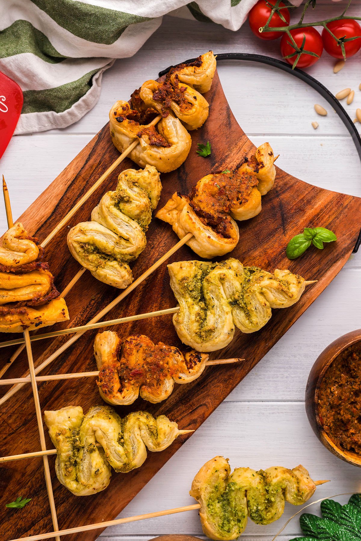 Pesto Puff Pastry Christmas Tree Appetizer