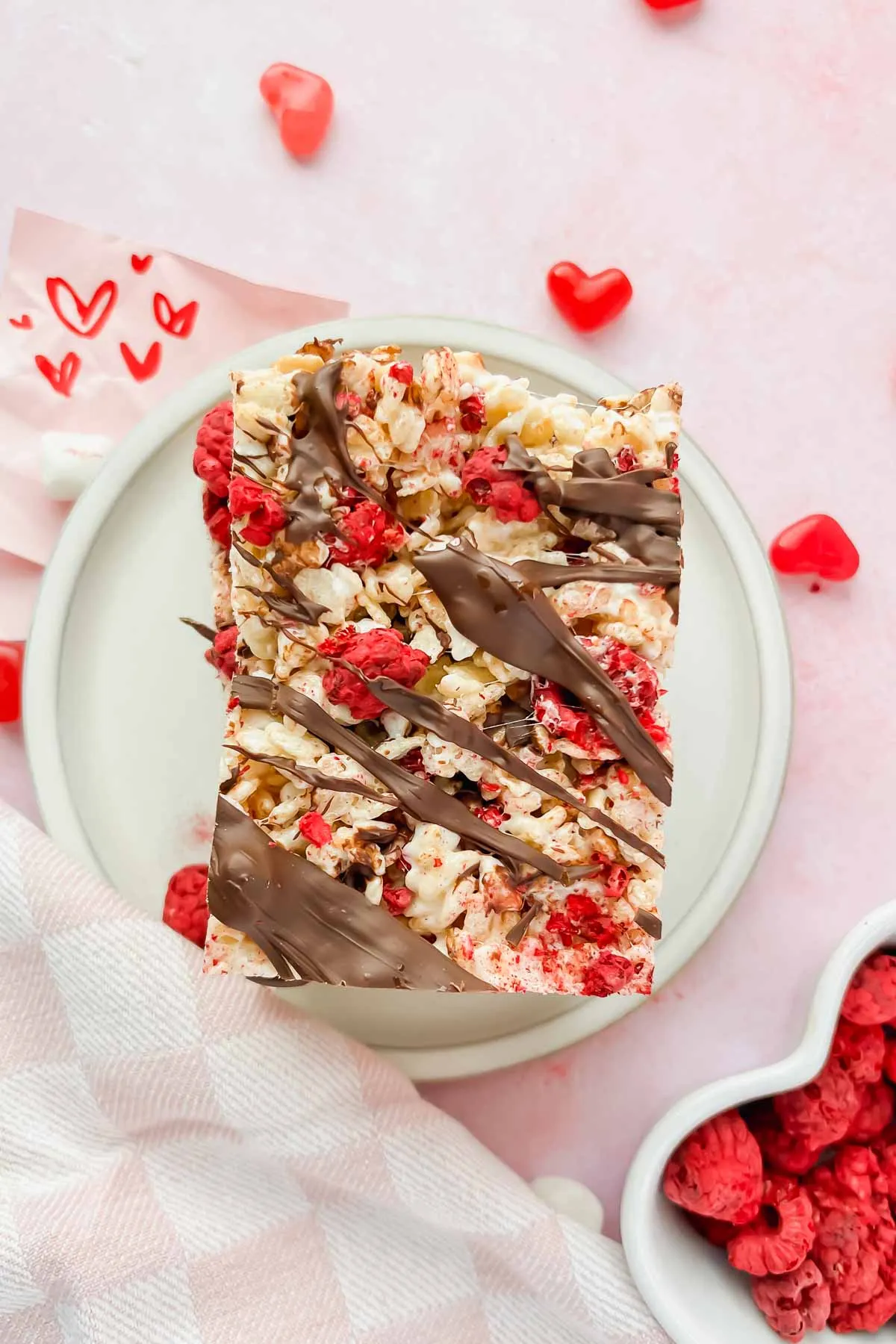Raspberry Rice Krispie Treats
