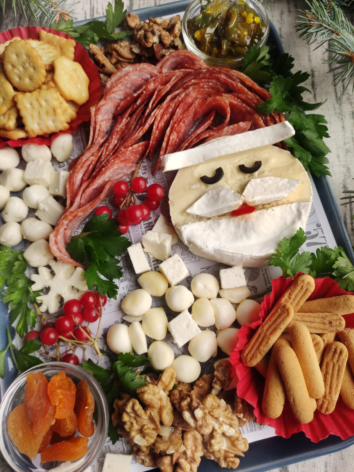 Santa Charcuterie Board