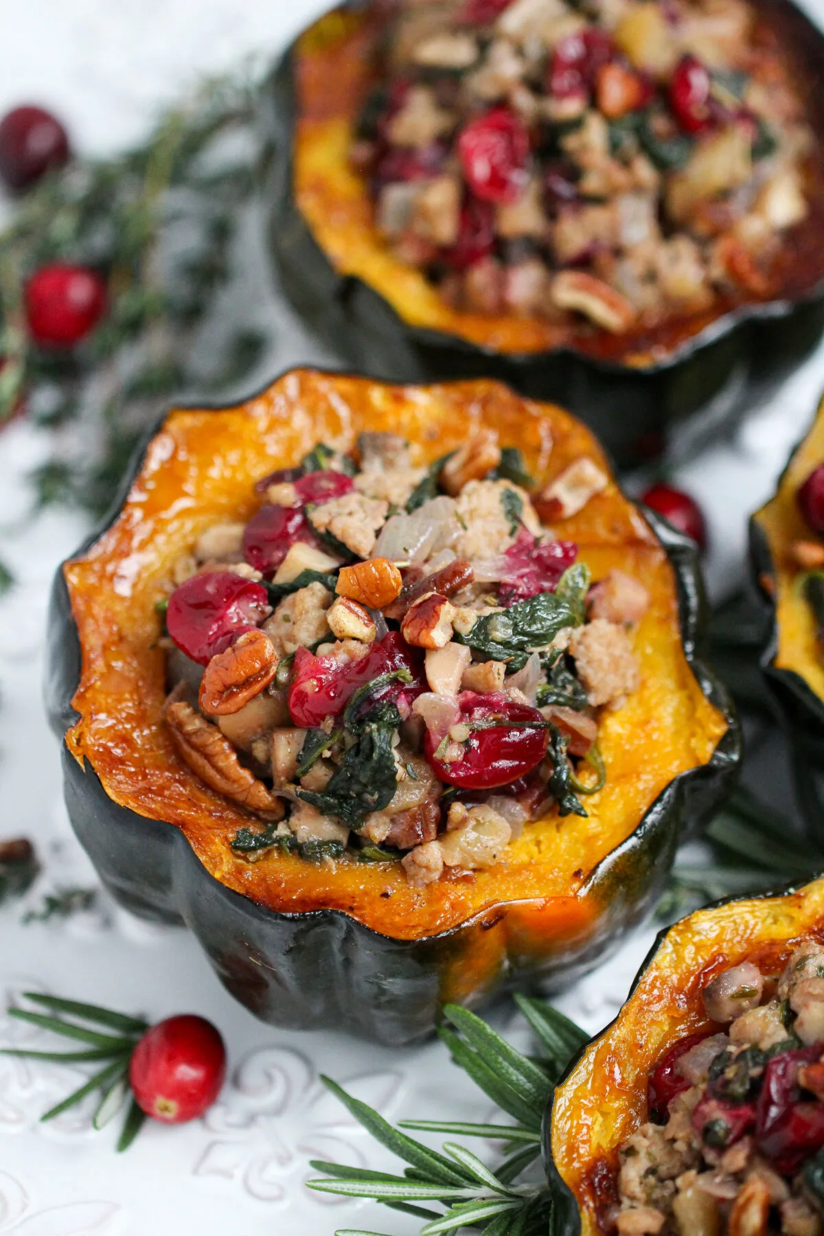 Sausage Stuffed Acorn Squash