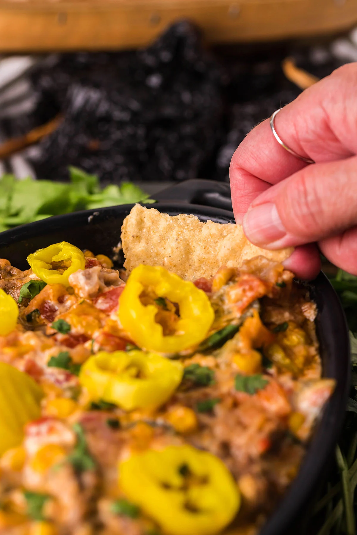 Loaded Slow Cooker Taco Dip