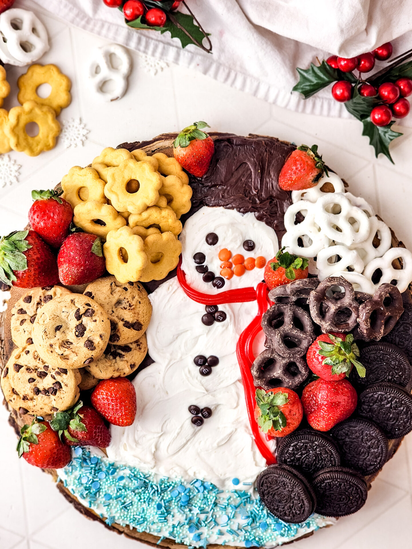 Snowman Snack Board