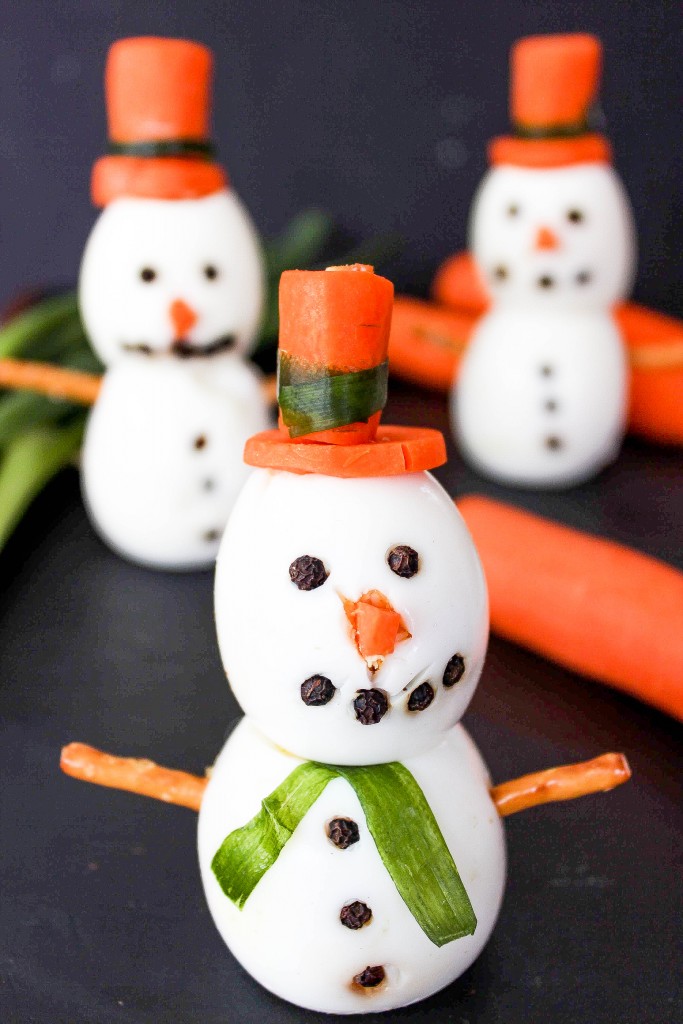 Snowman Hard Boiled Eggs