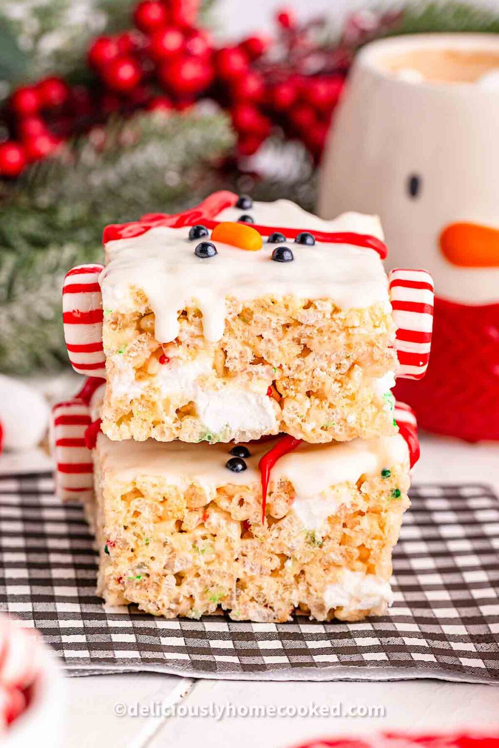 Snowman Rice Krispie Treats
