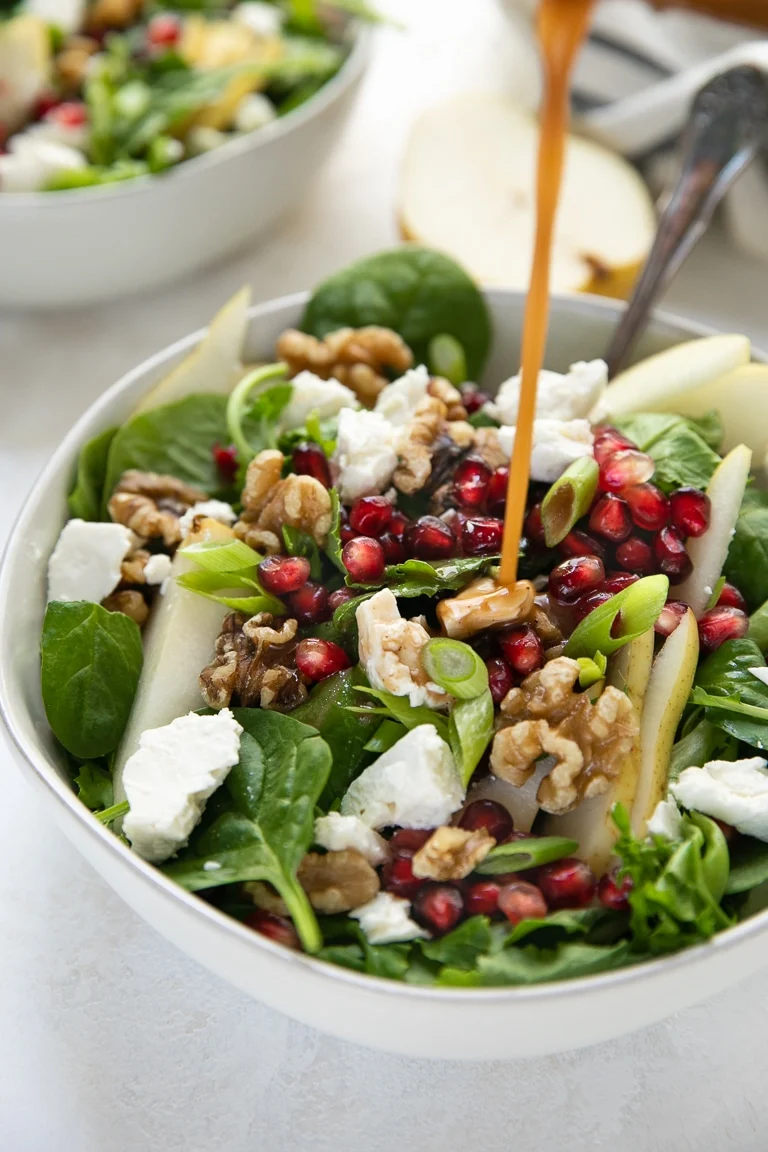 SPINACH PEAR AND FETA SALAD