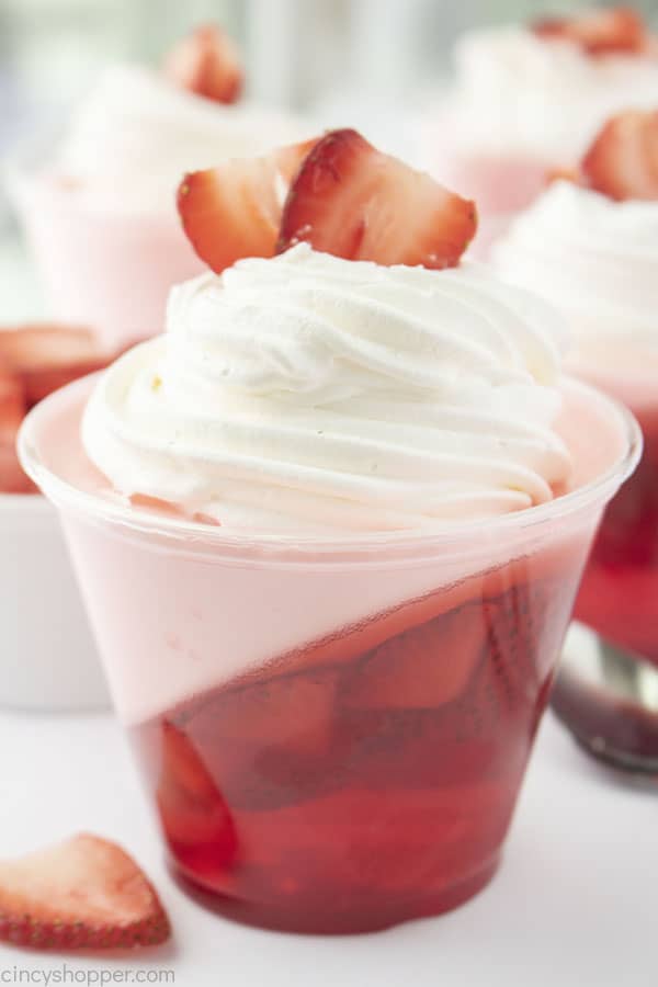 Strawberry Jell-O Parfaits