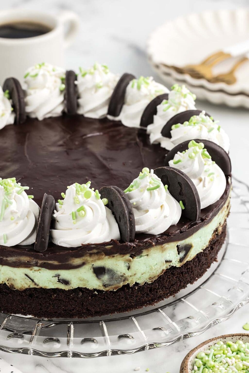 Thin Mint Cheesecake