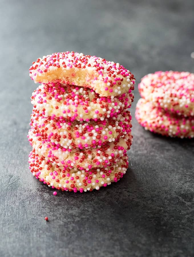 Sprinkle Valentine’s Day Cookies