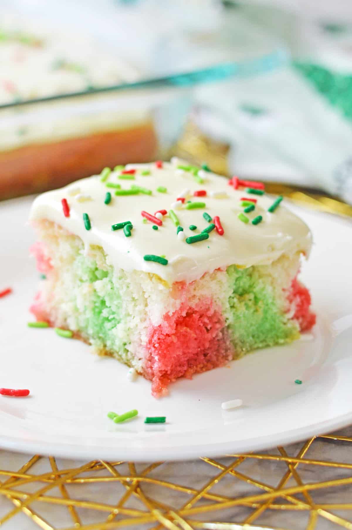 Christmas Jello Poke Cake