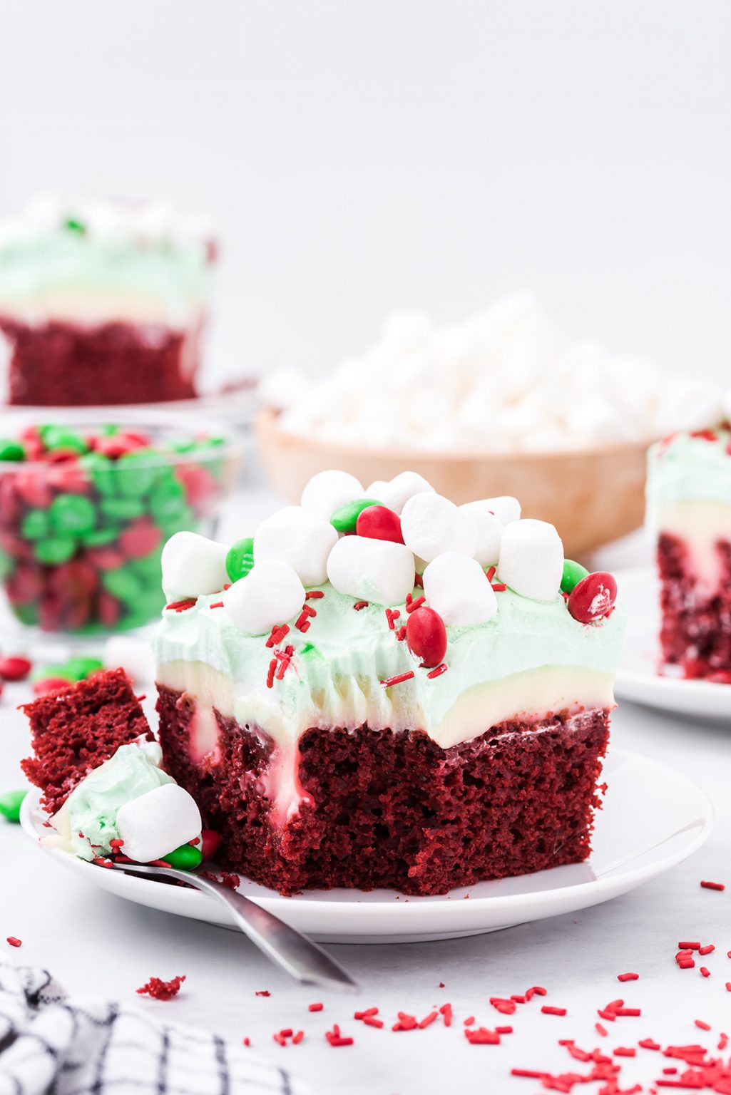 Christmas Red Velvet Poke Cake